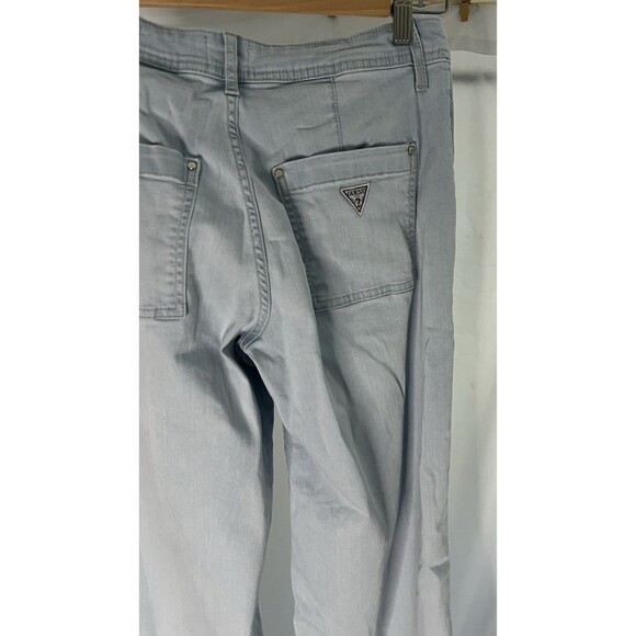 Guess USA Zoya Wide Leg Crop Jeans Light Wash  Size 26 - Picture 4 of 10